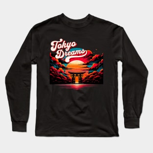 Meiji Shrine Torii Gate Dreams Design Long Sleeve T-Shirt